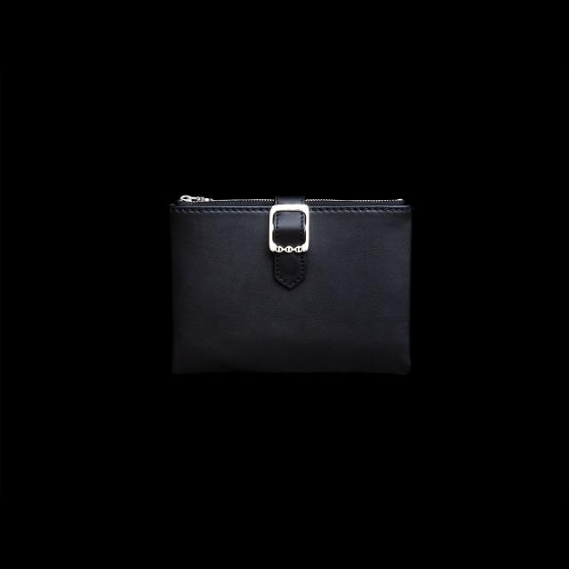 【COMING SOON】LARGE POUCH SMOOTH BLACK LEATHER