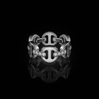 BRUTE CLASSIC TRI-LINK MONOGRAM｜silver｜Ring｜HOORSENBUHS