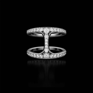 MICRO LINK RING WITH 6 STONES｜YG｜Ring｜HOORSENBUHS(ホーセン