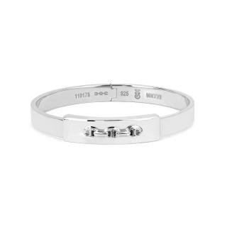 STERLING SILVER TRI-LINK BRACELET WITH DIAMONDS｜silver｜Bracelet
