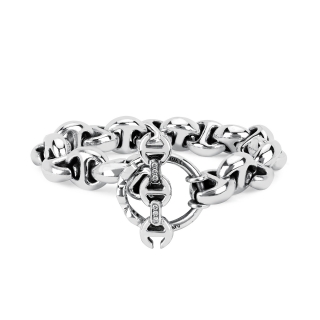 SIRKEL BRACELET WITH DIAMOND BRIDGES｜silver｜Bracelet