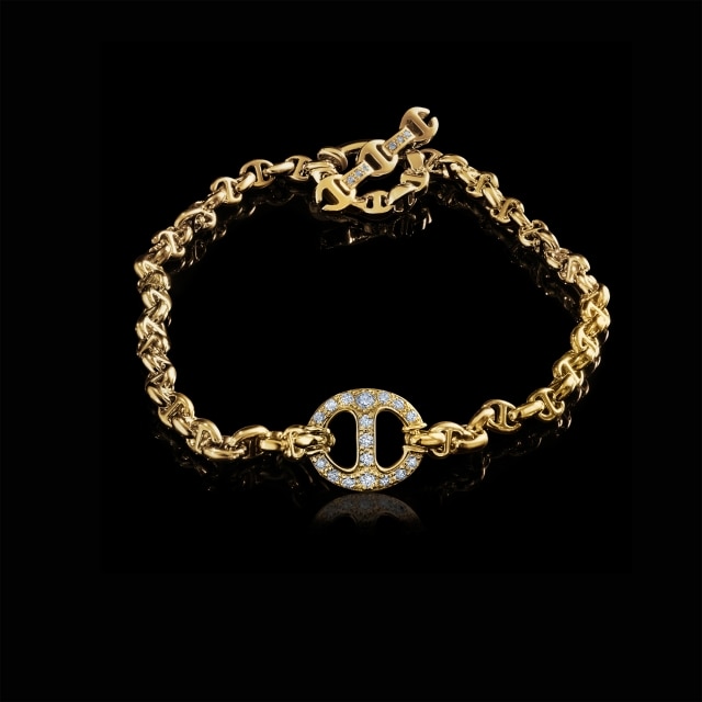 【STORE ONLY】10MM SINGLE LINK BRACELET WITH DIAMONDS