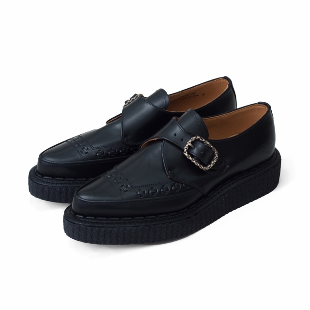 BLACK LEATHER MONK STRAP CREEPER BLACK LEATHER MONK STRAP CREEPER
